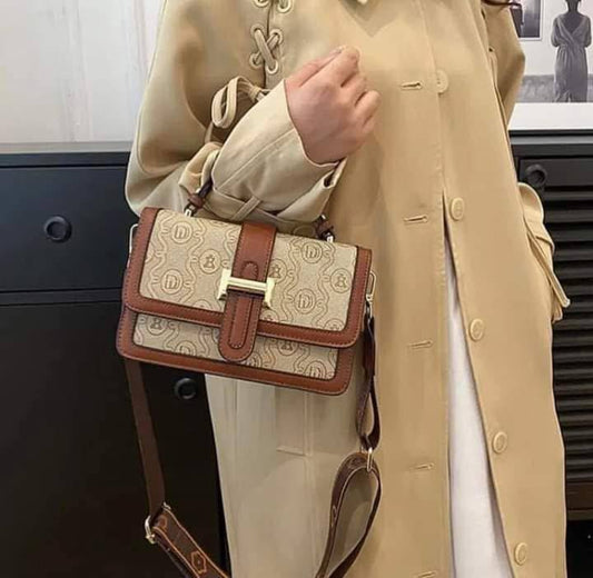 Beige and brown bag