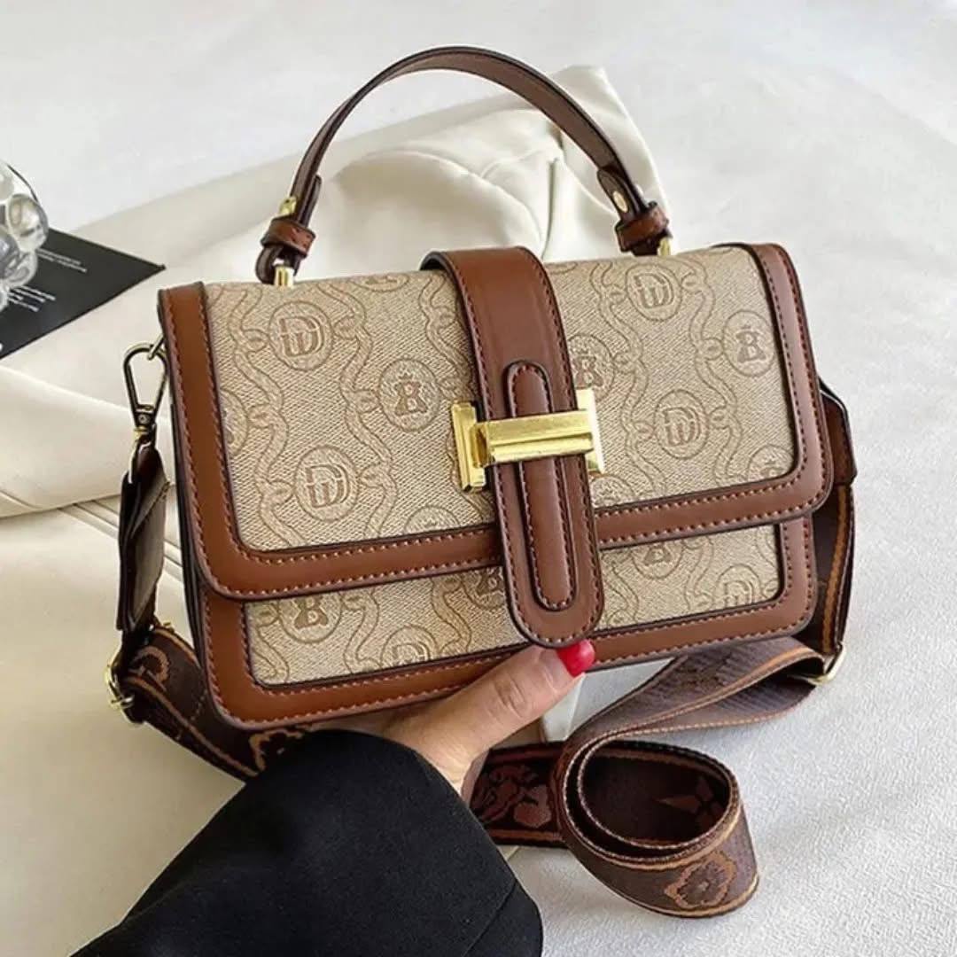 Beige and brown bag