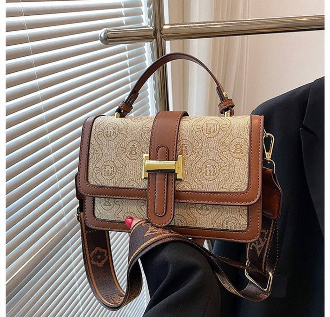 Beige and brown bag